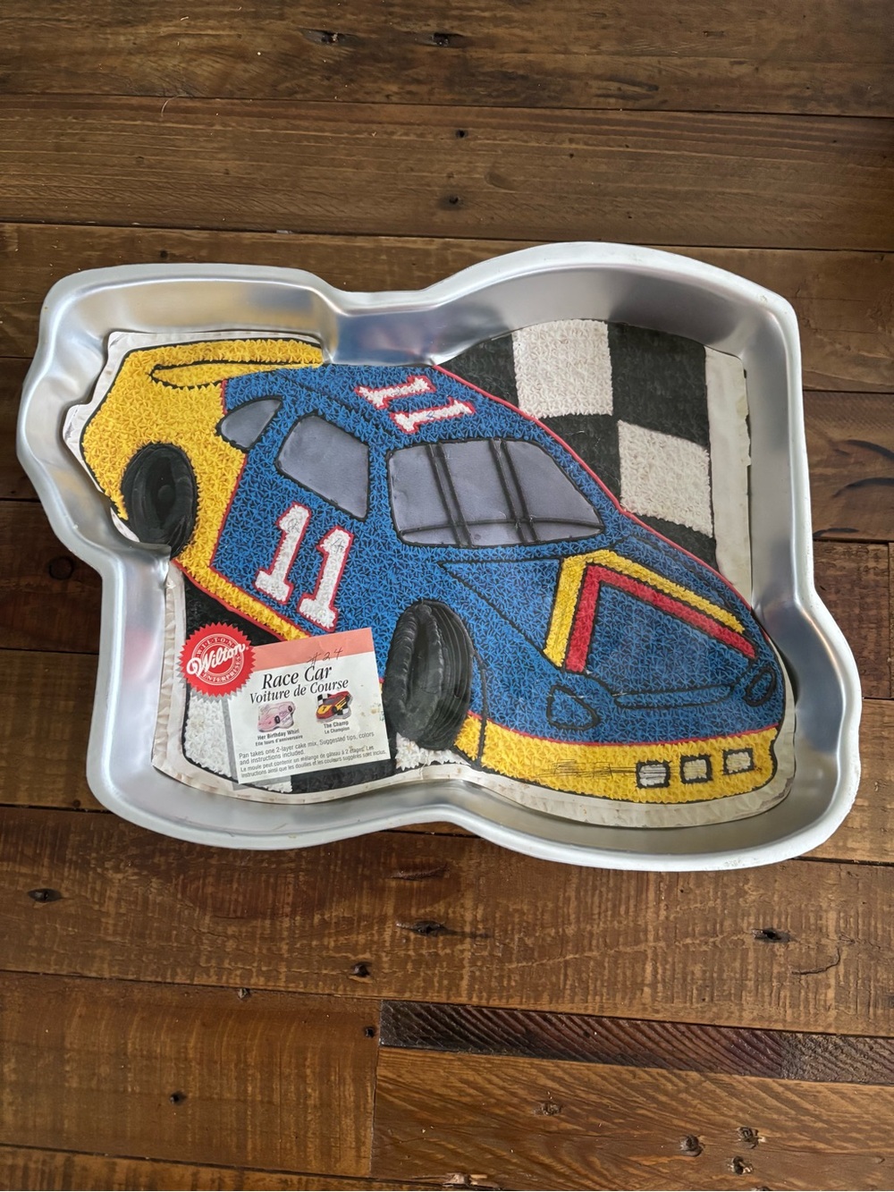 Wilton Blue and Yellow Race Car Cake Pan